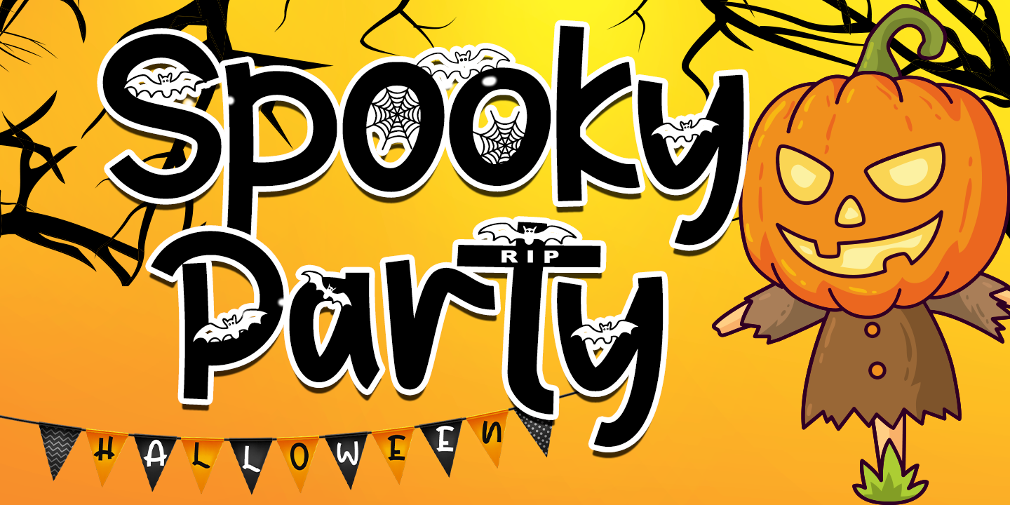 Beispiel einer Spooky Party Alternate-Schriftart